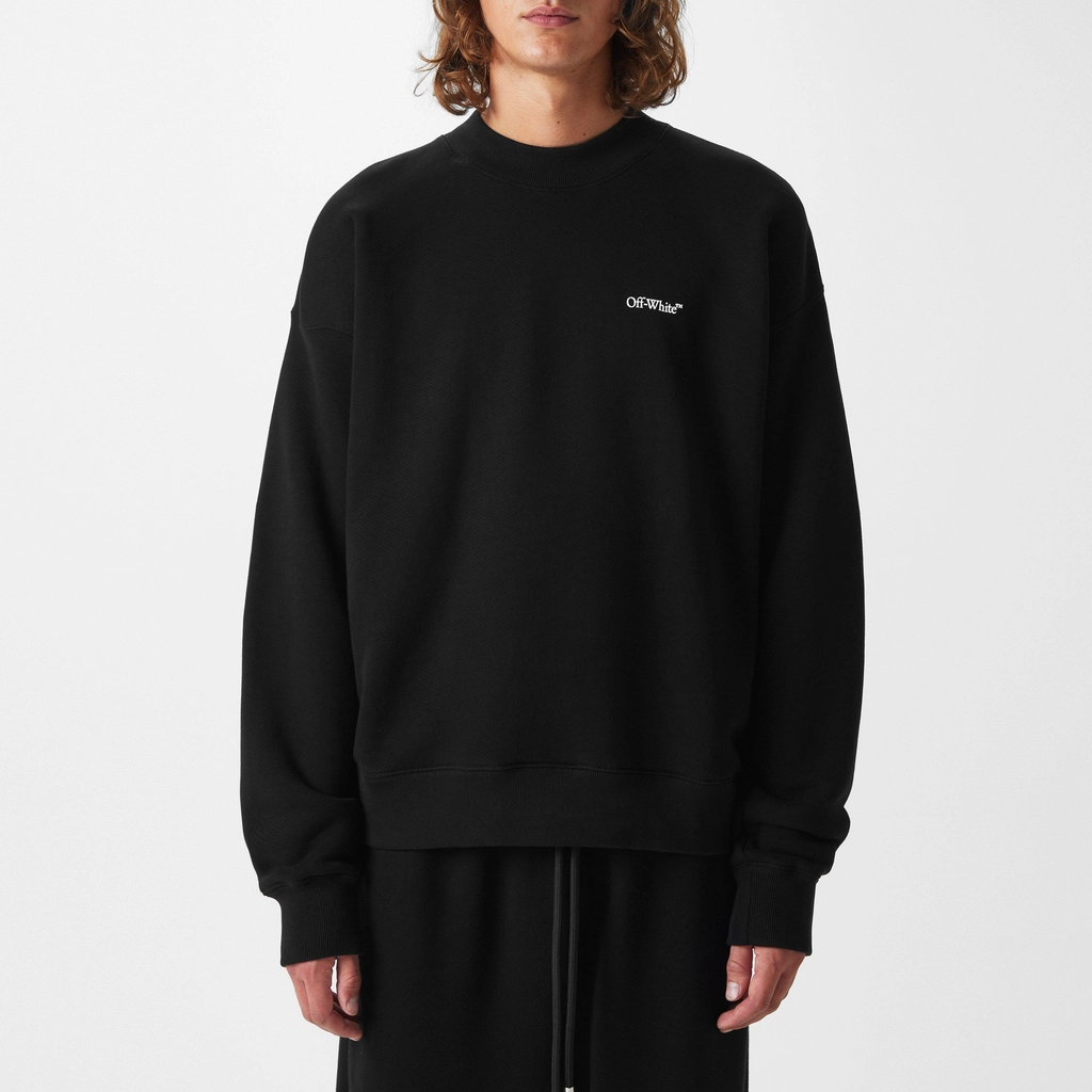 Off White Arrow Crew Neck Jumper - Black